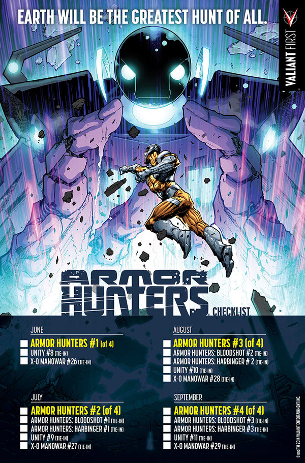 Armor Hunters Harbinger #1 Valiant Comics CB12082 