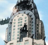 Replica of the Chrysler Building under construction in the 31st Century in New Japan; as seen in Rai (Volume 3) #13.