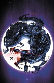 Rai's mech battles the dragon