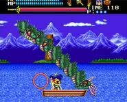 Dragon fighting against Yuuko in the Mega Drive/Genesis version of Valis III.