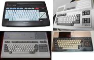 From left to right, Sony's MSX, Al Alamia's MSX, Sharp's Brazilian MSX and Philips's MSX2+