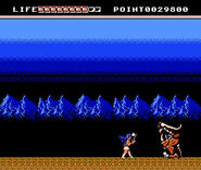 Mezaark's first form fighting against Yuuko in the Famicom/NES version of Valis I