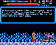 Asura defeated in the Mega Drive/Genesis version of Valis III