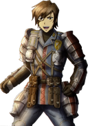 Vyse's appearance in Valkyria Chronicles.