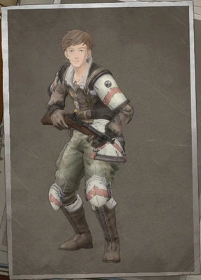 Jester Mooney in Valkyria Chronicles 4.