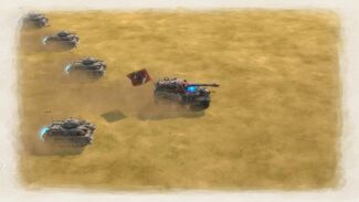 Walz leads a group of tanks from Ausbruch into battle at Siegval.