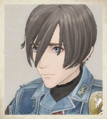 Cezary's portrait in Valkyria Chronicles.
