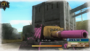 In-game screenshot of Lydia's Schakal (alternate color) in Valkyria Chronicles 3.