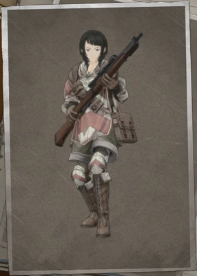 Mabel Drake in Valkyria Chronicles 4.