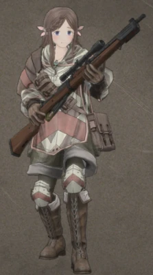 Neige LePreton in Valkyria Chronicles 4.