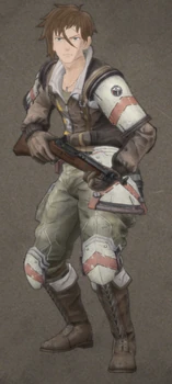 Curtis Blackwell in Valkyria Chronicles 4.