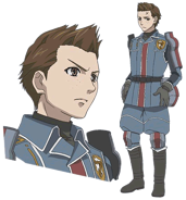 Oscar's appearance in the Valkyria Chronicles anime.
