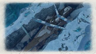 Centurion concealed in the ice crevasse.