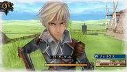 In-game screenshot of Felix in Valkyria Chronicles 3.