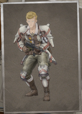 Stanley Barclay in Valkyria Chronicles 4.