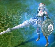 In-game screenshot of Valkyria Alicia.