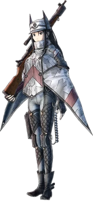 Kai Schulen in Valkyria Chronicles 4.