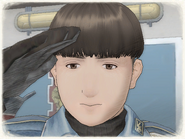 Kevin's appearance in Valkyria Chronicles.