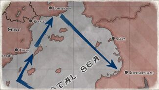 Centurion's modified course.