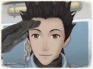 Ted's appearance in Valkyria Chronicles.