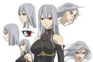 Selvaria's facial expression board.