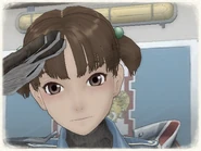Aisha's appearance in Valkyria Chronicles.