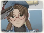 Nancy's appearance in Valkyria Chronicles.