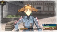 In-game screenshot of Aika in Valkyria Chronicles 3.