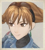 Aika's portrait in Valkyria Chronicles.