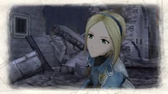 In-game screenshot of Fina, Mina, or Gina in Valkyria Chronicles.