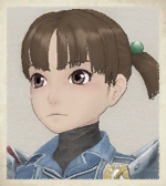 Aisha's portrait in Valkyria Chronicles.