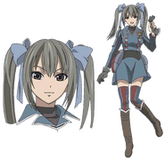 Edy's appearance in the Valkyria Chronicles Anime.