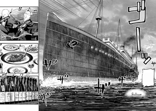 Un immense paquebot sur lequel est donnée une luxueuse fête.