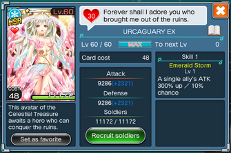 Urcaguary Ex stats