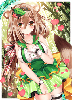 Cute anime tanuki girl