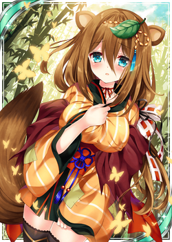 Cute anime tanuki girl