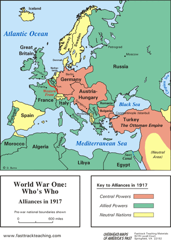 Map of World War 1