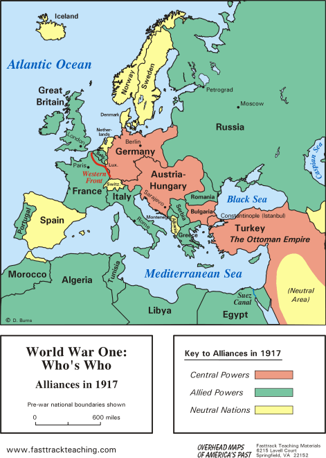 allied powers map ww2