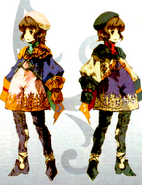 Mireille (left) and Mishka (right) concept art