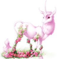 Carnations Heraldic Unicorn