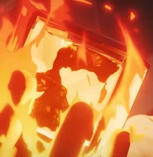 Phoenix holding a superheated radicore