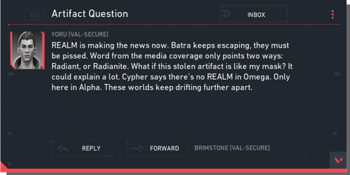 The Email in  during Patch 5