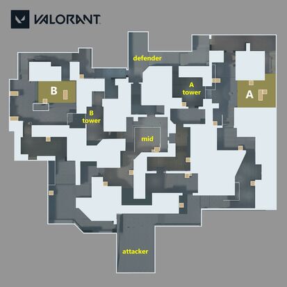 Valorant: Split map description for defenders and attackers