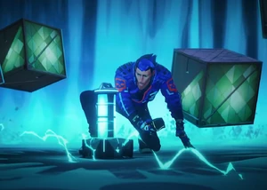 Yoru about to defuse to Spike, Defuser in right hand