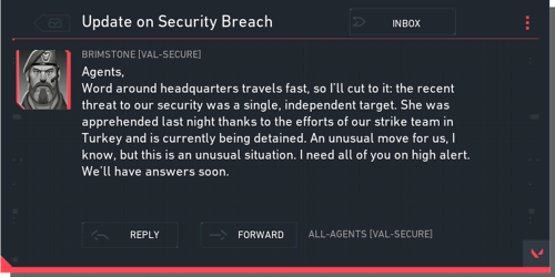 The Email, as seen in-game