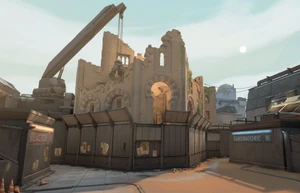 Kingdom, destroying local heritage to make way for their infrastructure, in Bind (visible at Defender Spawn)