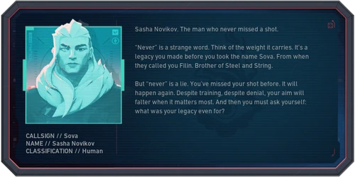 Sova's Dossier, found in Ascent