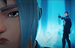 Yoru about to shoot Jett, Sheriff in left hand