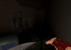 The Pictureframe in Cypher's Office, nearly impossible to see due to the darkness