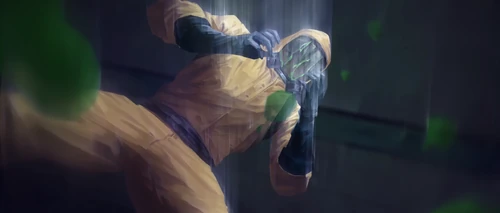 The vial ended up crashing into Ghost's visor